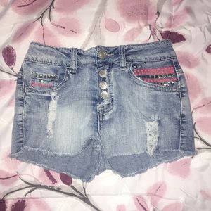 Ripped booty shorts